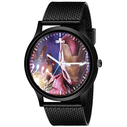 AROA Watch New Watch for Iron Man Infinity Stone Model : 550 Black Metal Type Analog Black Strap Watch Black Dial for Men Stylish Watch for Boys (B0C4TW4C12) Amazon Price History, Amazon Price Tracker