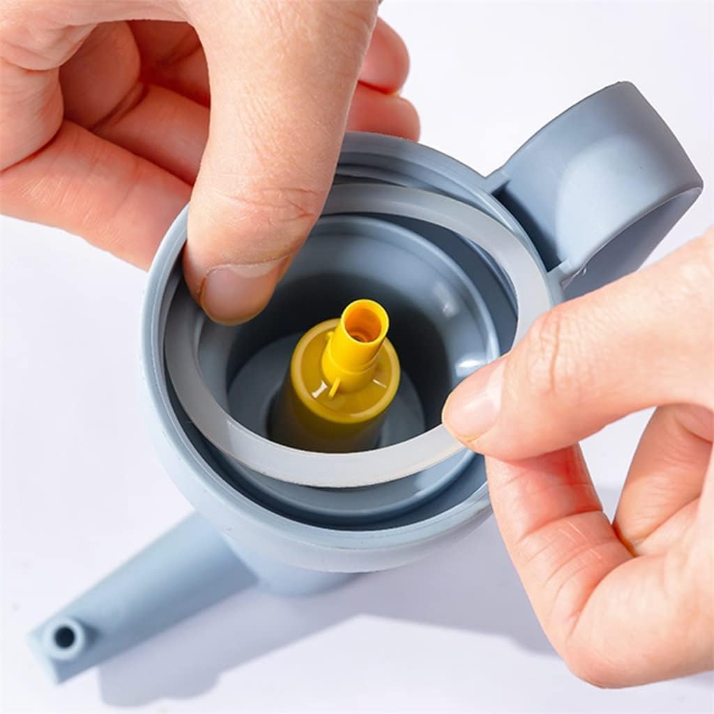 Oil Bottle Refillable Leakproof Salad Dressing Vinegar Pour Pot BBQ Soy Sauce Seasoning Pouring Container Kitchen Chef (Color : Yellow, Size : 500ML)