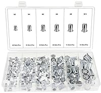 Nietmuttern-Sortiment Blindnietmuttern Satz aus Aluminium/Gewinde Einsätze M3 M4 M5 M6 M8 M10 150-tlg.