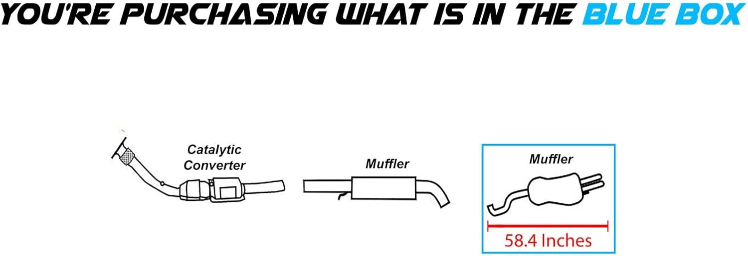 Northeastern Exhaust | Stainless Steel Muffler Tail Pipe Compatible for Volkswagen Jetta 2000-2005 1.8L | 1999-2005 1.9L | 1999-2004 2.8L | Free Clamp Included | Automotive Replacement Part