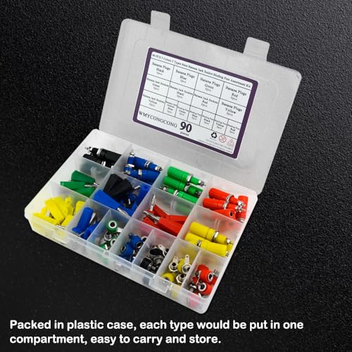 Jack socket set de 4 mm para organizar el cableado de amplificadores en el estudio 7