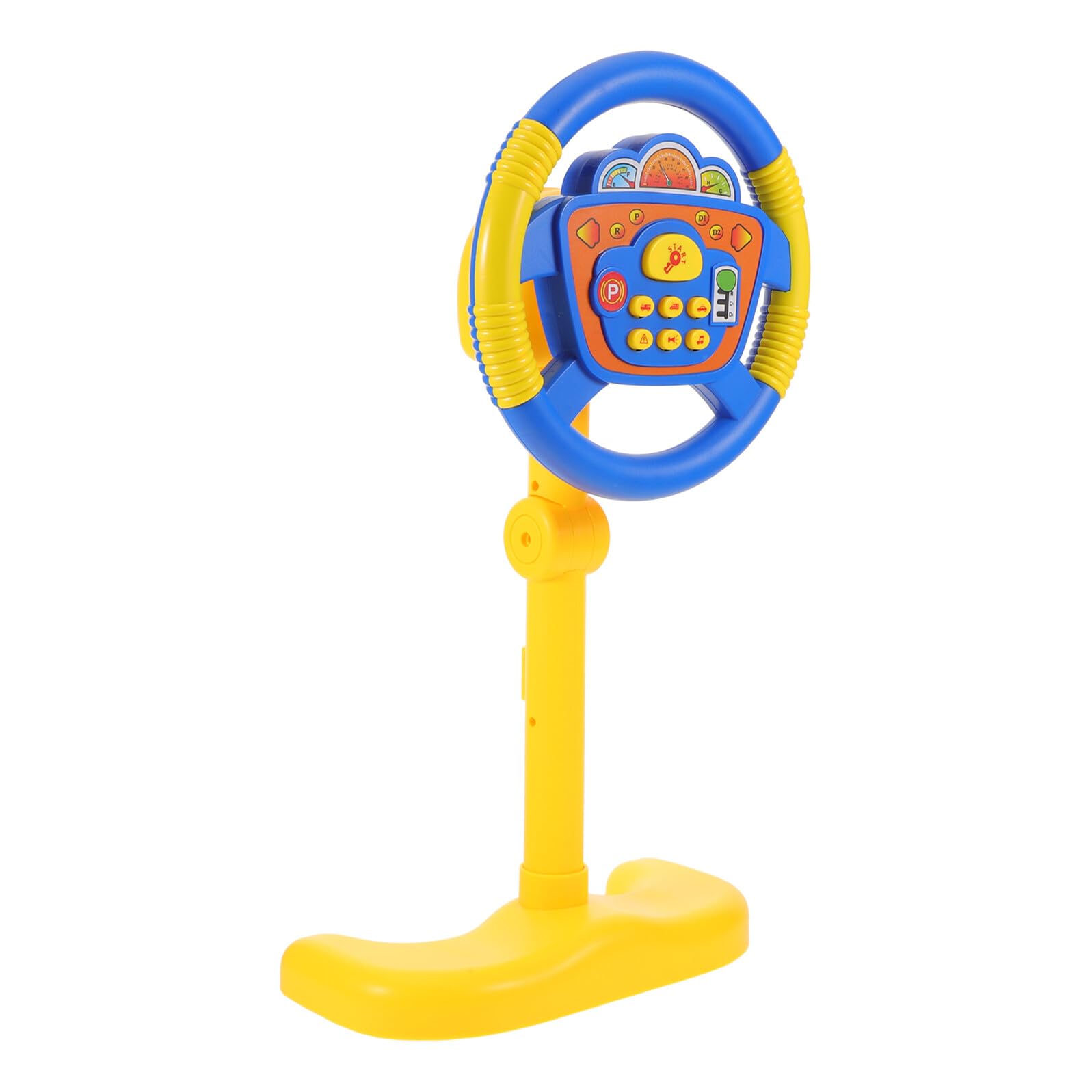 Hemobllo Volante Musicale Giocattolo per Ragazzo Ragazza con Simulazione di Guida Verticale da Gioco con Effetti Sonori Divertenti e Supporto Stabile per Piccole Mani