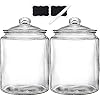 Daitouge 1.5 Gallon Glass Jars with Lids, Large Glass Storage Jars Set of 2, Heavy Duty Glass Canisters for Kitchen, Perfect for Flour, Sugar, Rice, Pasta, Beans, Cookies Daitouge 1.5 Gallon Glass Jars with Lids, Large Glass Storage Jars Set of 2, Heavy Duty Glass Canisters for Kitchen, Perfect for Flour, Sugar, Rice, Pasta, Beans, Cookies