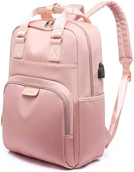 Waterproof Pink Laptop Backpack Female 