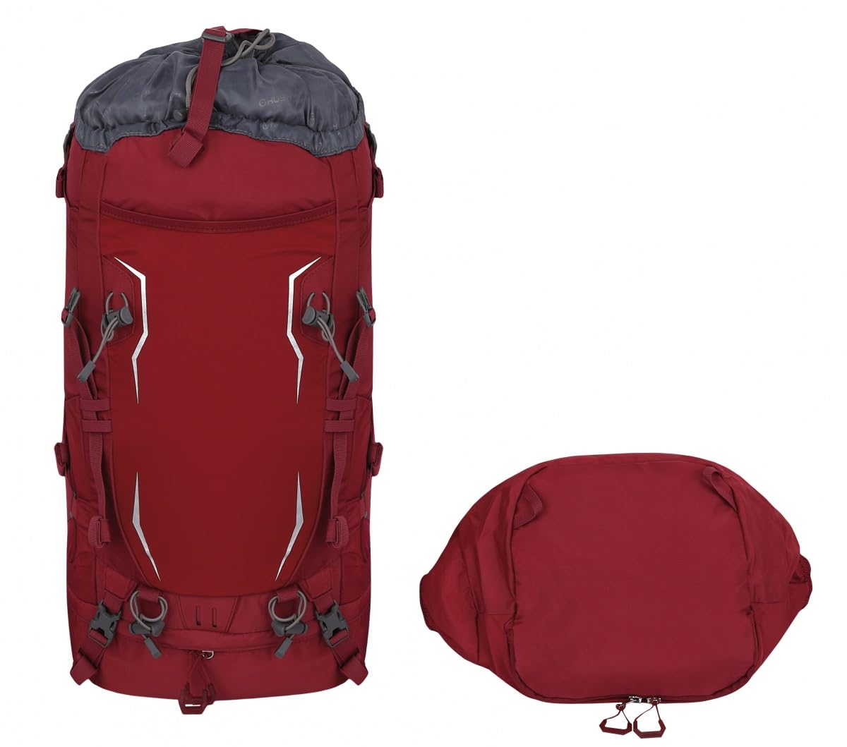 Husky Zaino da trekking da 50 l – Zaino leggero e comodo per attività all'aria aperta con molto spazio, impermeabile, elementi riflettenti e fischietto per escursioni e spedizioni