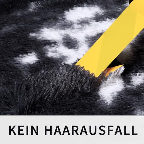 Sour Lemon Hochflor Teppich Grau Teppich Wohnzimmer 200x300 Waschbar Anti-Rutsch Extra Große Teppiche Schlafzimmer Flauschige Moderne Teppiche Matte Teppichen für Schlafzimmer Kinderzimmer