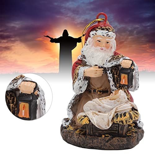 Estátua De Velho De Natal VTOSEN, Pingente De Decoração De árvore Em Forma De Lanterna Pintada à Mão