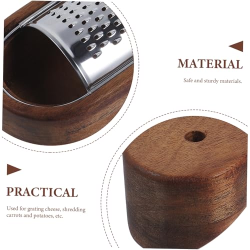 Rallador multiusos de acero inoxidable y mango de madera miniatura 2