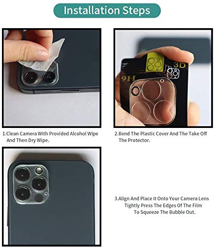Image of Mizi Camera Screen Cover Back Lens Protector Guard for iPhone 12 Pro 6.1 inch [Anti-Scratch] [Bubble Free] [Case Friendly] - With Installation Kit