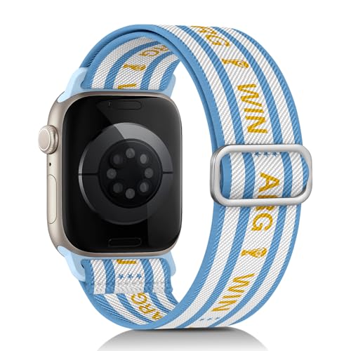 World Cup flag 2026 Band Compatible with Apple Watch Band 38mm 40mm 41mm 42mm 44mm 45mm 46mm 49mm for Men,Stretchy Nylon Straps for iWatch Series 11 10 9 8 7 6 SE 5 4 3 2 1 Ultra Ultra 2/3(AR WIN)