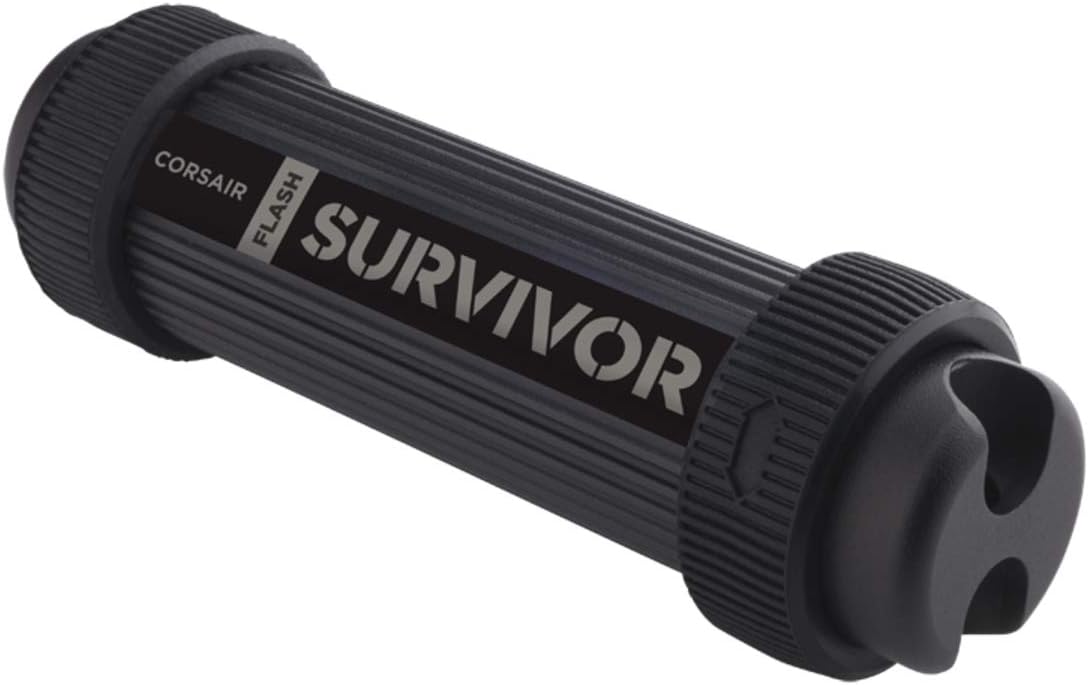 Corsair Flash Survivor Stealth 64GB USB 3.0 Flash Drive, Black (CMFSS3B-64GB)