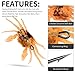 Saltwater Lures, 6PCS Soft 3D Simulated Crab Bait Crab Lure with Sharp Double Hook, 5.1 Inch Waterproof Saltwater Bait for River, Stream, Lake, Saltwater Lures