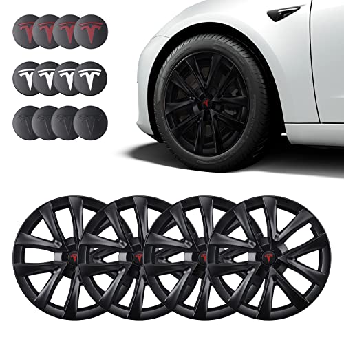 4 Stück Radkappen 75mm Schwarz - Universal ABS Für Auto & Motorrad