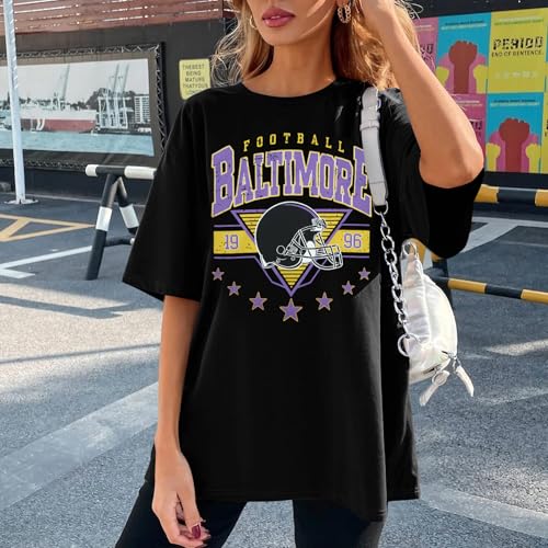 Oversized Football Shirts Women Game Day Tshirt Football Outfits Team Fan Gifts Tee Tops4