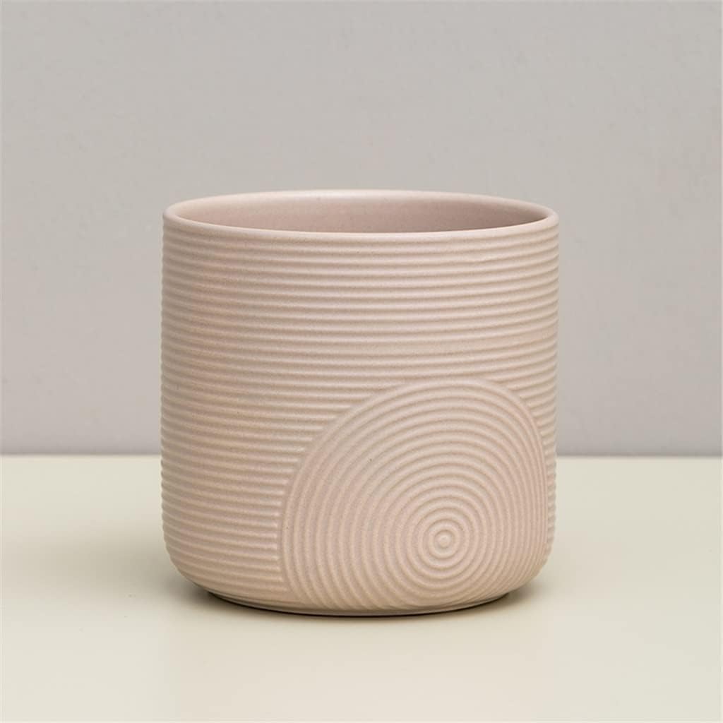 Dressing Table Beauty Storage Bucket Desktop Creativity Large Capacity Ceramic Eyebrow Pencil Holder(E)