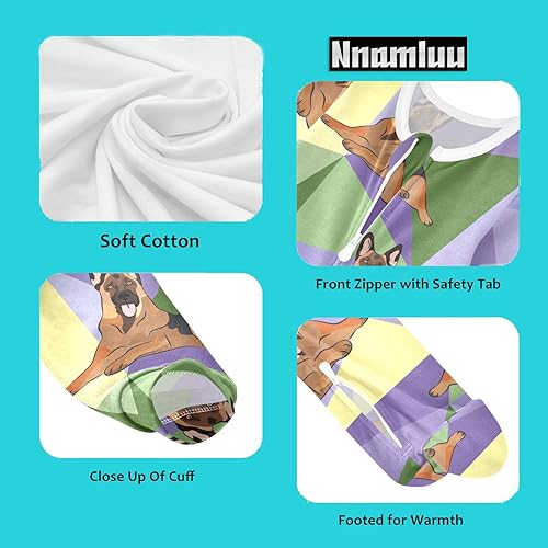 Baby One-Piece Rompers, Newborn To Infant Romper Footies, Different Dogs Doodle3