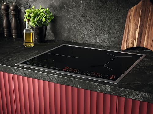 Foto von AEG IKE64450XB Elektro-Kochfeld/60 cm/Glasfarbe Schwarz/Induktionskochfeld mit Power-Funktion/3stufige Restwärmeanzeige/autarkes Kochfeld/Edelstahlrahmen