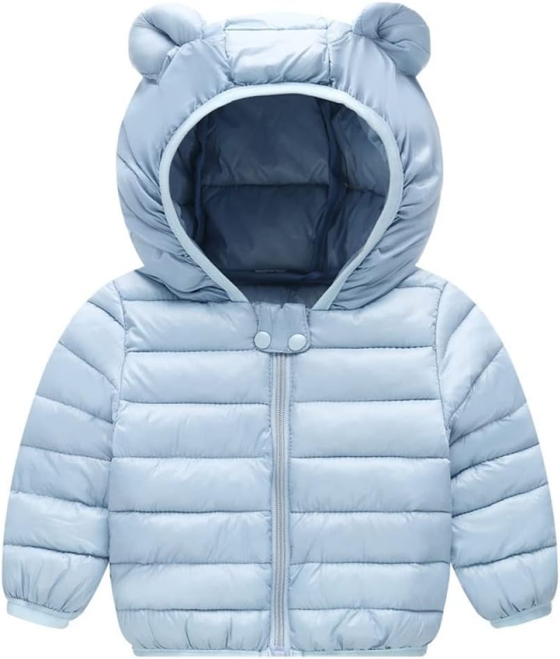 Winter Coats Puffer Padded Jacket for Toddler Boys Girls Kids Light Outwear Cute Bear Ears with Hoods Clothing