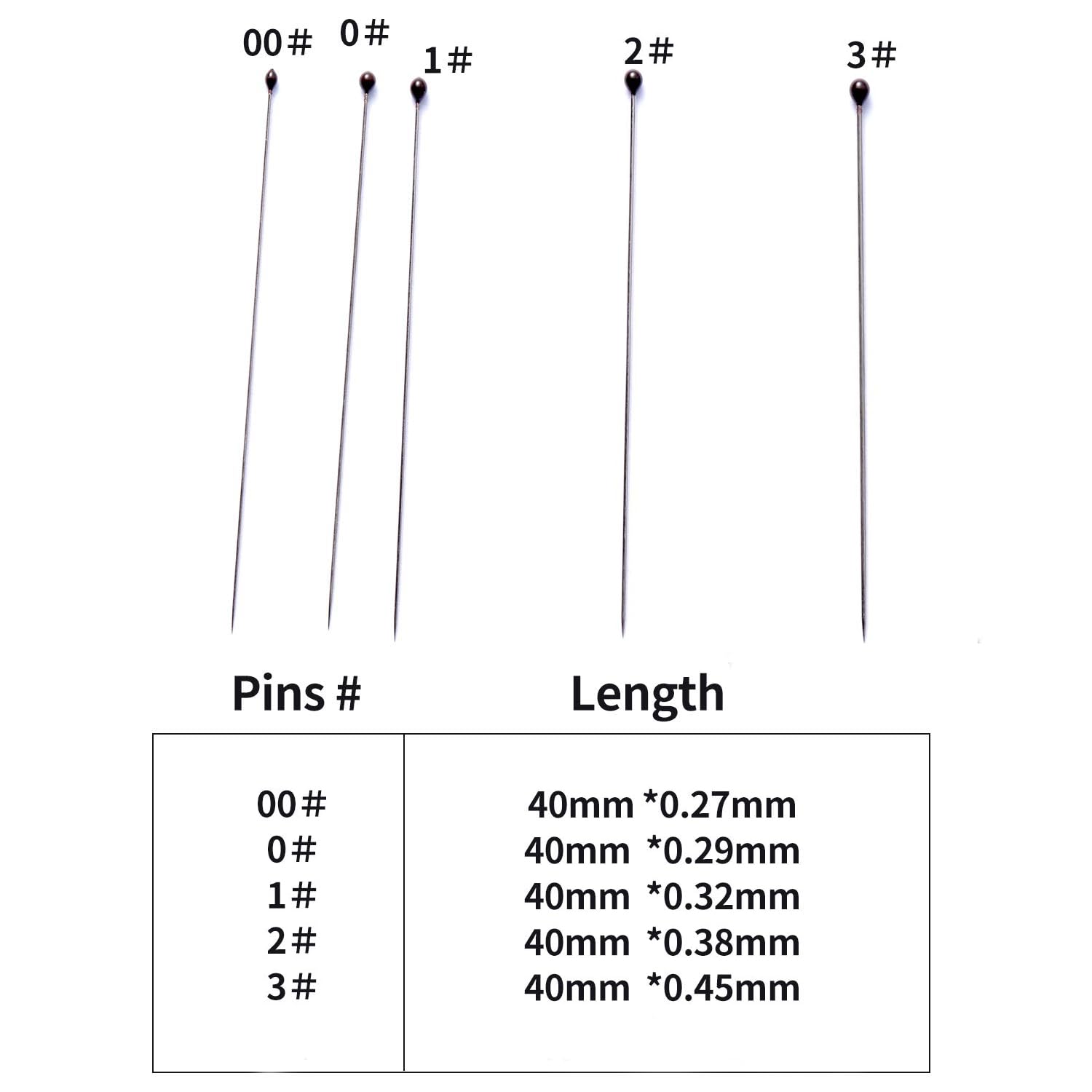 500 spilli per insetti, stile vintage, in acciaio inox, ideali per collezionisti di farfalle, per laboratorio scolastico, entomologia, 5 misure