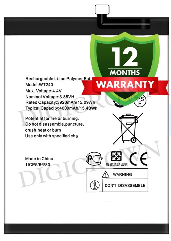 Image of Original WT240 Battery Compatible for Nokia 2.3 (TA-1206, TA-1209, TA-1211, TA-1214) | Nokia 3.2 (TA-1156, TA-1159, TA-1164) - (4950mAh) - 1 Year Warranty