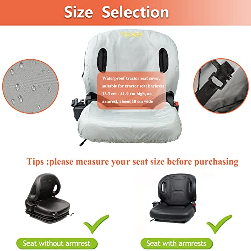 Image of Forklift Tractor Seat Cover, 600D Oxford Cloth Weatherproof Durable Seat Cover for Toyota Forklift Seat Backrests 22 inch H, Approx 20 inch W