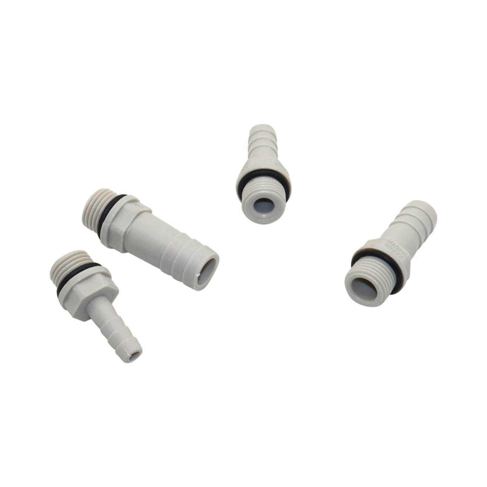 Giunto idraulico da giardino in acciaio filettato maschio per tubo dell'acqua da 1/8", filettatura 1/4" a 6/8/10/12 mm, 50 pezzi (colore: oro)