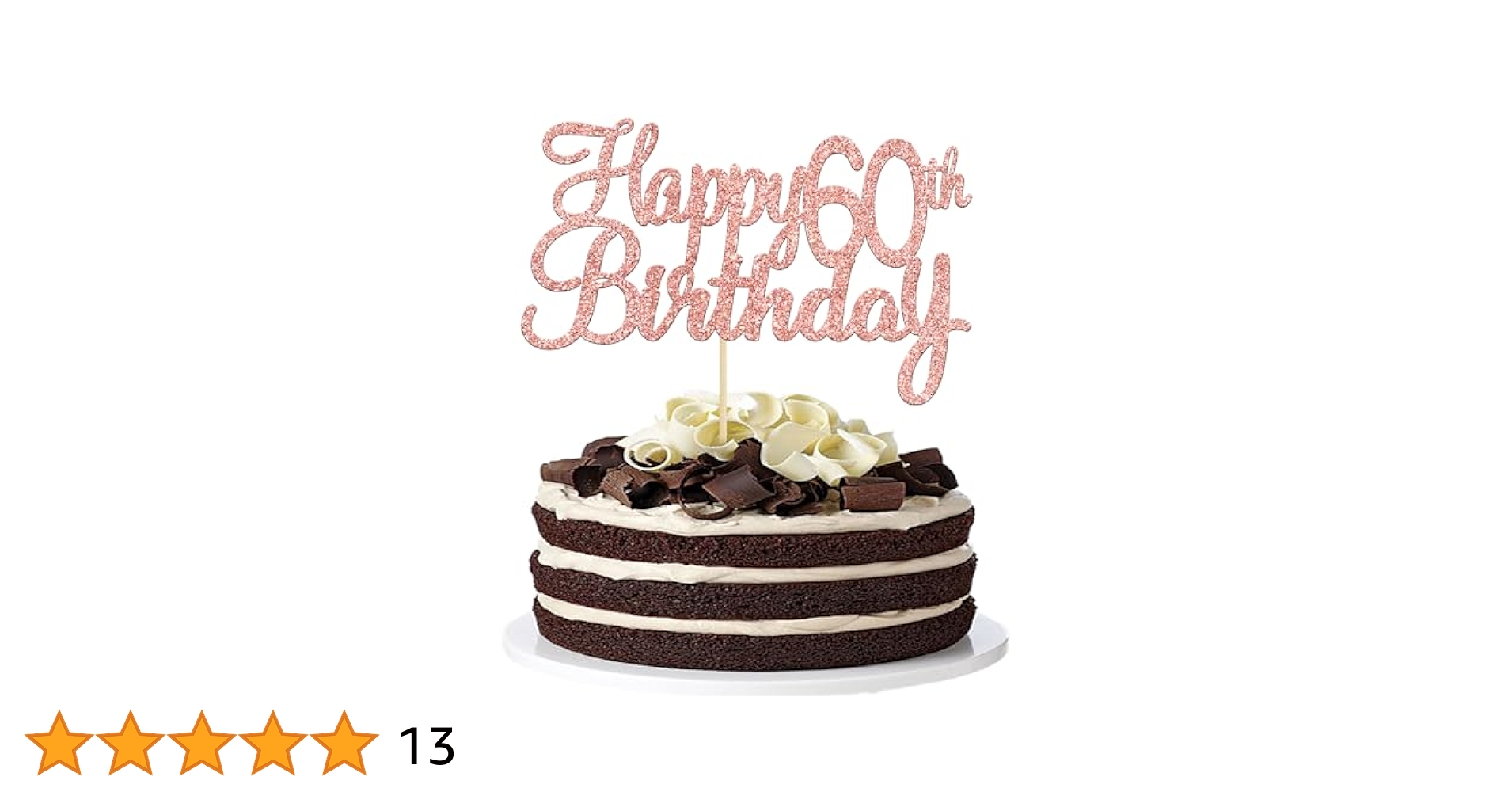 Amazon.com: Gyufise 1 Pack Happy 60th Birthday Cake Topper