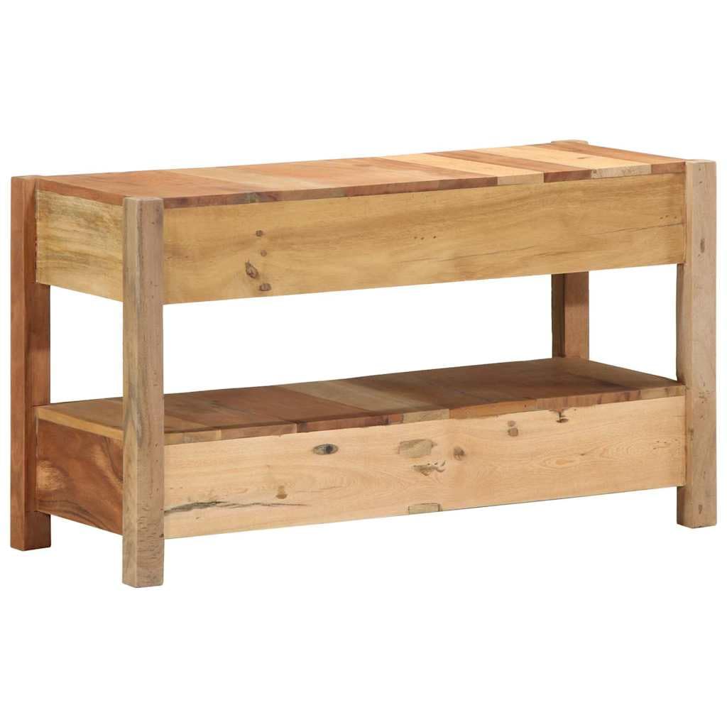 TV-Schränk Braun aus massivem upgecyceltem Holz, 83 x 33 x 46 cm, mit 4 Schubladen, TV Board Fernsehschrank Rack für Wohnzimmer Heimkino, Stauraum