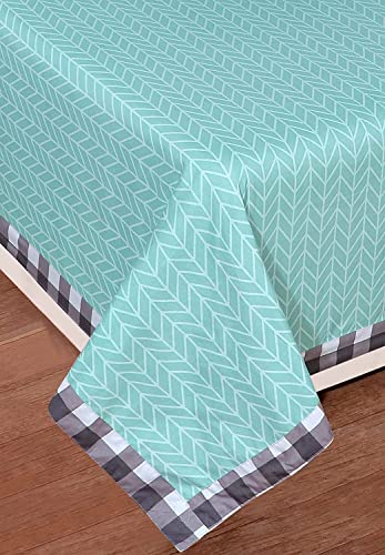 Image of RD TREND Presents Luxurious Glace Cotton Supersoft 180 Tc Double Size(90X100 Inch)Flat Geometric Double Bedsheet(Topsheet)Without Pillow Covers Colour Green