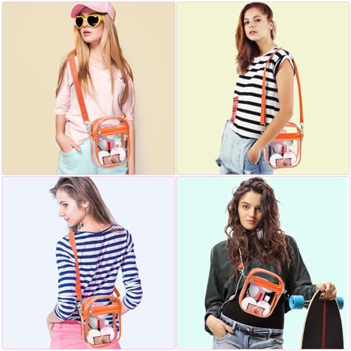 Image of Clear Bag Stadium Approved, Clear Crossbody Purse Bag with Front Pocket for Concerts Sports Events Festivals
