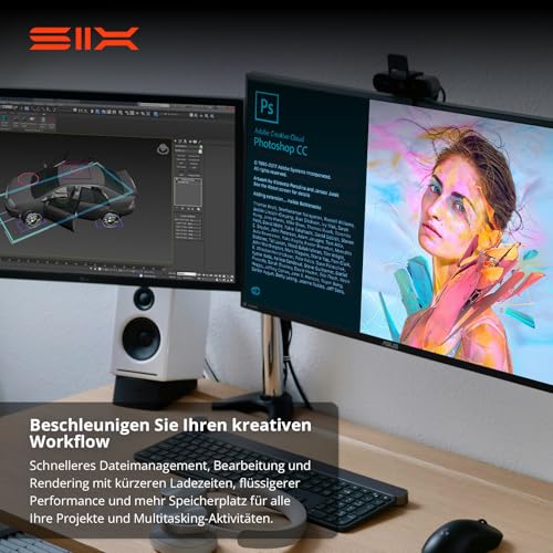 SIX NVME M.2 SSD PCIe 4.0-512G 2280 ssd, Lesen bis zu 7.000MB/s für Gaming PS5 Speichererweiterung mit heatsink, Interne Solid-State-Laufwerk gen 4x4 für Laptop Desktop