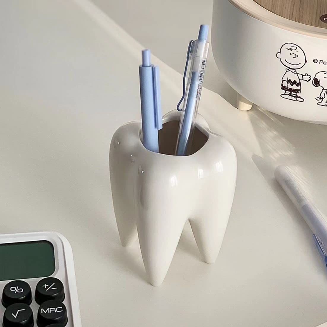 Amazon.co.jp: 歯の形 ペン立て 歯ブラシスタンド おもしろ雑貨 筆立て