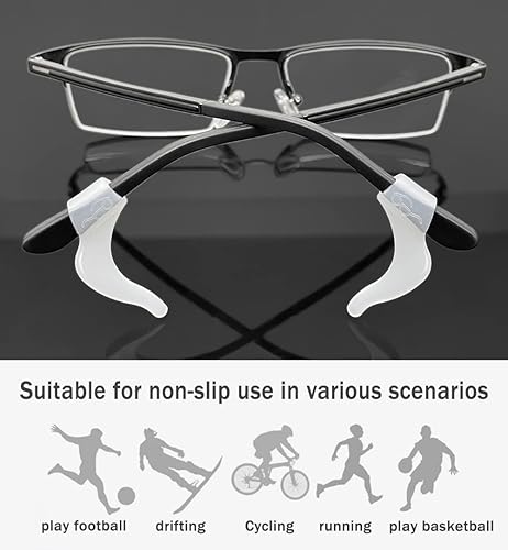 Miniatura 6 de PTSLKHN Ganchos de silicona suave para las orejas, 10 pares de agarres antideslizantes para las orejas para gafas, gafas de sol, lentes de lectura