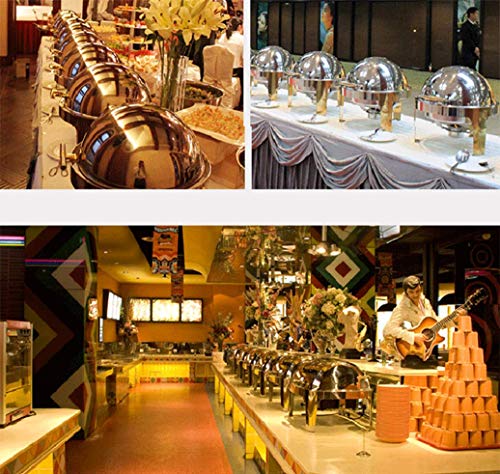 HSBAIS Speisenwärmer Buffetwärmer, Full Size Rechteckig Wärmebehälter Klappboden Chafing Dish Rechaud für Catering… – Bild 7