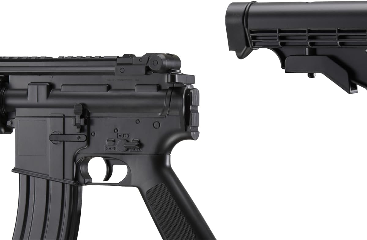GoldenBall D96 Airsoft M4 Carbine AEG Rifle with Scope and Grip,Battery and Charger Included (Color: Black)
