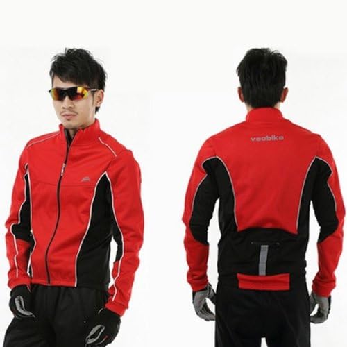Cycling Long Sleeve Jacket Windproof Jacket Jersey Size XXL Color RED