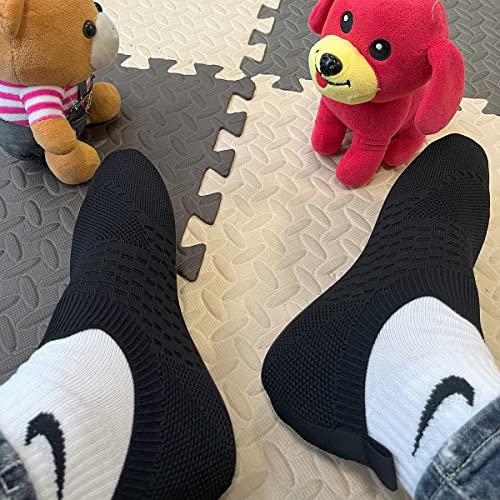 Ditont Breathable Slip-On Indoor House Slippers Rubber Soft Sole Non Slip Lightweight Grip Home Barefoot Exercise Yoga Shoes For Men Women (Dt20031Allblack41) #TOP2