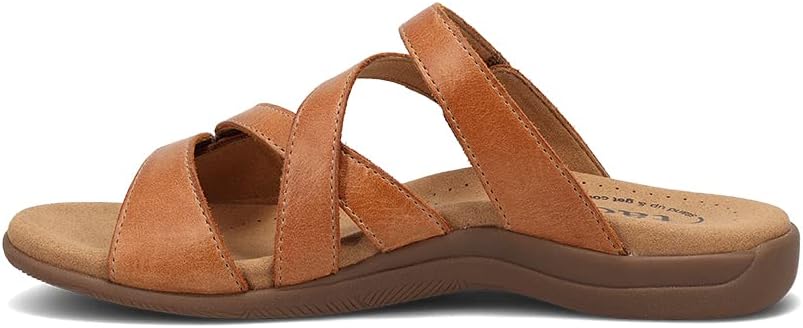 Taos Double U Premium Leather Women's Sandal - Stylish Adjustable Strap Design with Arch Support, Cooling Gel Padding for All-Day Enjoyment and Walking Comfort