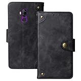 Dingshengk Retro Flip Schwarz Echt Leder Tasche Hülle TPU Silikon Für Ulefone Power 3L 6