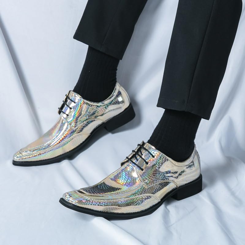 Luxury Men's Brogue Shoes, Men Suit Pointed Toe Shoes, Casual Formal Business Leather Shoes, Italian Men Wedding Shiny Dress Shoes2