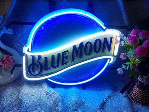 Blue M Neon board Neon Sign 17”×13” for Home Bedroom Garage Decor Wall Light, Striking Neon Sign for Bar Pub Hotel Man Cave Recreational Game Room