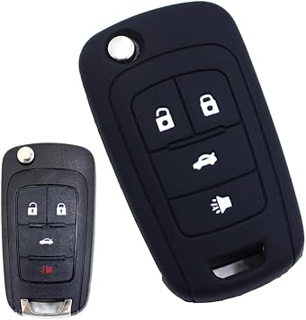 for Chevrolet Menlo Silicone Car Key Shell Case Fob Cover Black
