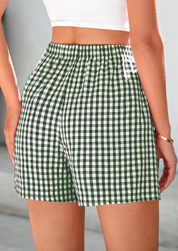Image of PRETTYGARDEN Womens Summer Gingham Boxer Shorts