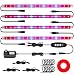 4 Pack LED Grow Light with Timer, 40W T5 Grow Lights Strip Grow Lamp Bar 4 Levels Brightness Dimmable for Indoor Tent Greenhouse Gardening Hydroponics Plants Veg Flower Seedlings