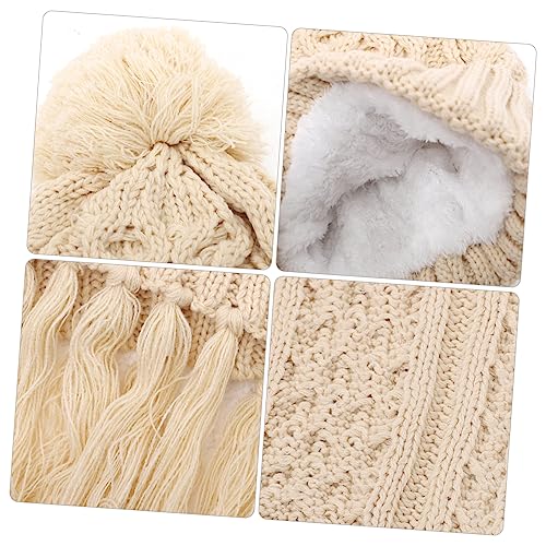 1set Knitted Beanie Hat Scarf and Touchscreen Gloves Outdoor Activities Warm Thick Knit Accessories for Men Women and Boys and Girls2
