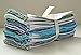 1 Ply 11x12 Inches White Cotton Birdseye Paperless Towel Set of 10 Assorted Blues and Greens- Proudly Made in the USA