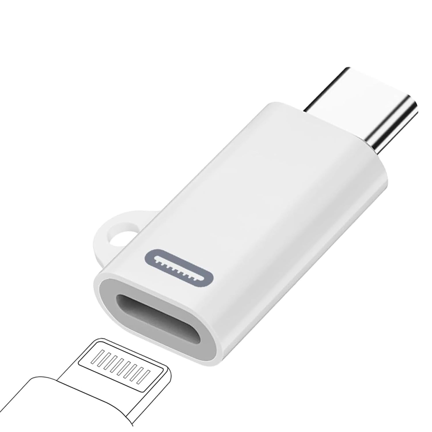 N BG USB-C Male to Lightning Female Adapter, USB Type C to Lightning Connector for iPhone 15 Series,iPad Air/Pro, Support PD Fast Charging and Data Transfer (White) (B0D1CM32CC) Amazon Price History, Amazon Price Tracker