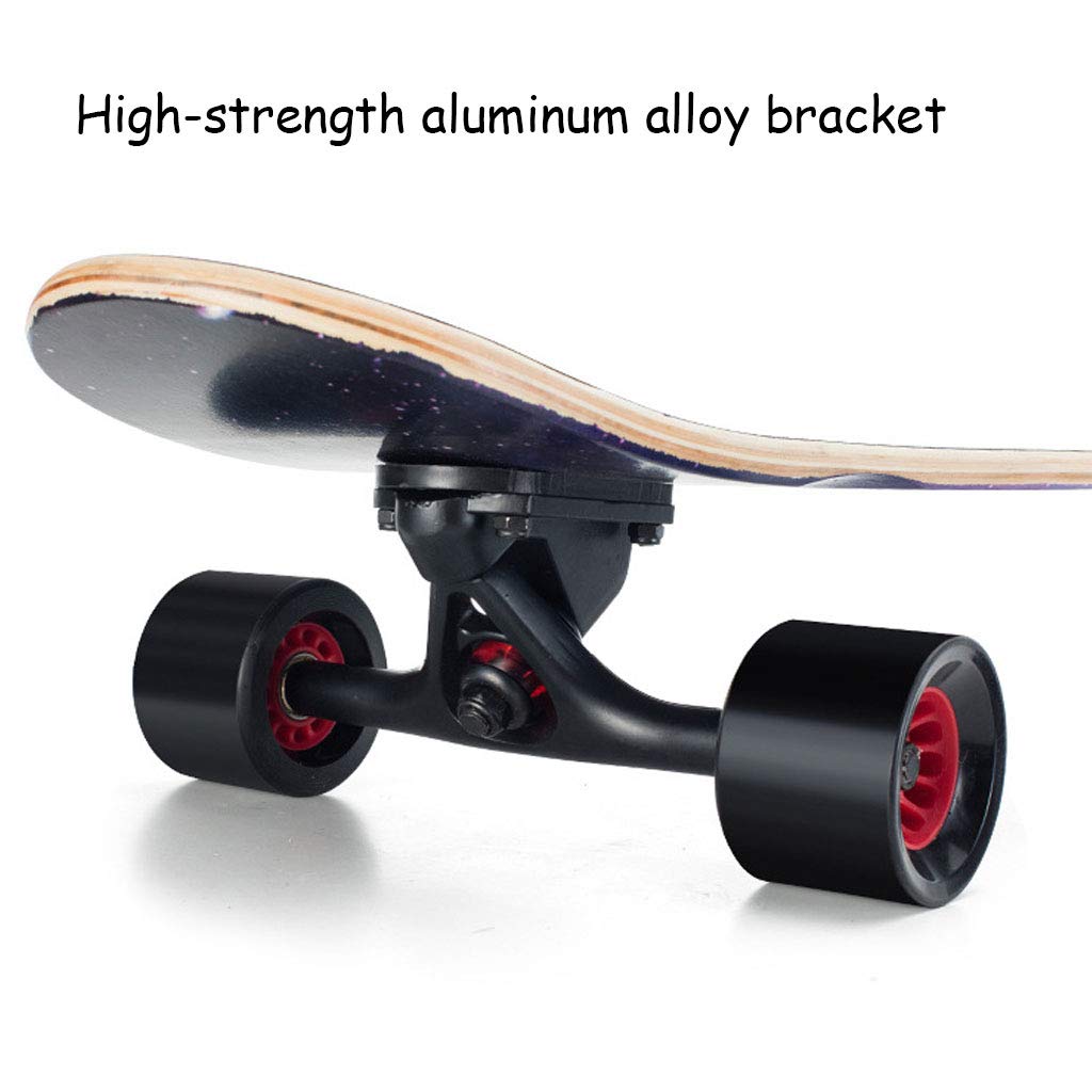 YEENUO Longboards Skateboard Cruiser 8 Plis Maple Complete Longboards Skateboard Dancing, Cruising, Curving, Freeride Slide, Freestyle et Downhill Freestyle Cruiser pour Ados ou Adultes 42x9 pouces