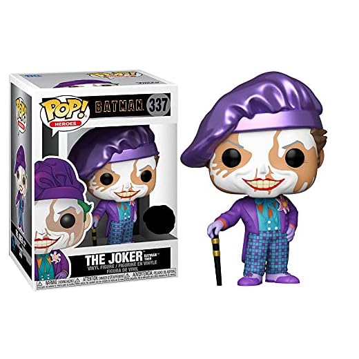 Figura de vinilo The Joker Pop #337 Chase Edition Pop Heroes: Batman 1989 (unida con protector EcoTek para proteger la caja de exhibición)