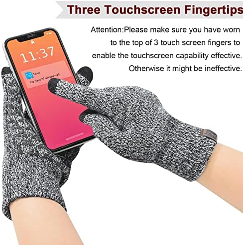 UMIPUBO Winter Beanie Hat Scarf Touch Screen Gloves Set for Men Women Soft Stretch Hat Neck Warmer Scarf Set Knitted Hat Scarf Skullies Beanies Winter Hats